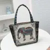 Nova Bolsa de Mão Bordada para Trabalho Estudante Lona Bolsa de Mão Bolsa Estilo Chinês Bolsa Universitária Feminina para Pessoas de Minorias