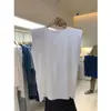 Camiseta sem mangas solta gola redonda cor sólida feminina verão slim casual colete roupas Coreia do Sul vestuário feminino atacado