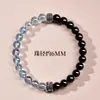 Pulseira Grande de Cristal Obsidiana Natural Água-Marinha Simples Segura Unissex Pulseira de Cristal Presente Premium