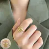 Anillo Geométrico Irregular Mate de Lujo Ligero para Mujer, Anillo Abierto Elegante y Versátil Apilable para el Dedo Índice