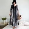 Estilo Nuevo 2026 Estilo Nacional Bata de Noche para Mujer, Verano Elegante y de Alta Gama Algodón Seda Ropa de Dormir, Nuevo Estilo Chino Vestido Largo de Algodón Seda para Vacaciones en la Costa