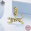 Colgante Original Divertido de Guepardo Aiful Plata de Ley S925 Oro Animal DIY Accesorios para Joyería de Cuentas Accesorios