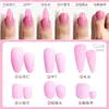 Uñas de los pies falsas de Amazon más vendidas, mate de alta gama, forma de almendra, punta larga, cuadradas de longitud media, redondas cortas, con diseño de rayas nude, uñas ponibles