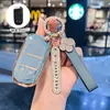 Adecuado para fundas de llave de Jeep: Renegade, Compass, Grand Cherokee, Commander, hebilla de carcasa de alta gama para mujer
