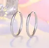 Moda nueva elegante personalidad simple brillante largos grandes aretes aretes de círculo Femenino Fábrica venta al por mayor joyería