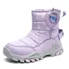 Botas de Nieve para Niñas 2026 Invierno Nuevo Modelo Zapatos Grandes de Algodón para Niños con Forro de Felpa, Botas Cálidas y Engrosadas Venta al por Mayor para Niños