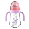 Biberón Baby One-Bite 210/270ml con Asa 0-12 Meses Serie Barriga de Embarazada Biberón de PP con Pajita