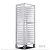 Rack de Suporte para Assadeiras de Liga de Alumínio Rack Fechado Comercial para Formas de Bolo Rack de Suporte para Bandejas Seladas de Bolo e Pão Carrinho Multicamadas