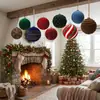 Nuevas Bolas de Navidad Afelpadas de 15 cm, Varios Estilos de Adornos Colgantes, Bolas Decorativas para Árbol de Navidad, Arreglo de Atmósfera Festiva, Bolas Grandes, Personalizables