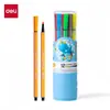 Deli 7060 - Bolígrafo de acuarela lavable para niños, pincel de colores, herramientas de arte para estudiantes de primaria