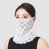 Suéter de cuello para mujer Verano Delgado Protector solar Variedad Bufanda pequeña de seda Protección para el cuello Todo-partido Máscara de manga para el cuello Bufanda multifuncional