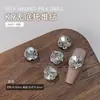 Broca de unha K9 de alta qualidade broca de bola broca de pilha broca de bola de diamante de cristal transparente sem fundo luxo leve joia de unha