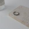 Anillo Hueco Estilo Europeo y Americano Set de Tres Piezas para Mujer Diseño Simple de Nicho Hip-Hop Moderno Anillo Liso Tejido Versátil Anillo de Cola