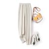Pantalones de Chándal de Malla Blanca para Mujer, Talla 26, Otoño, Corte Holgado, Joggers que Disimulan el Vientre, Largo Corto para Figuras Pequeñas, Pantalones Harem Casuales
