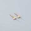 Aretes de trébol de la suerte de plata esterlina 925 con circonita, aretes explosivos de chica hot europea y americana, aretes minimalistas ins de comercio exterior al por mayor
