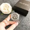 Relógio de pulso de quartzo personalizado de peça única com pedra incrustada no cabelo para mulheres, relógio de malha, relógio de pulso feminino