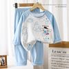 Roupas infantis de outono e inverno para casa terno Pijamas de veludo desossado para meninas Roupas de outono Calças de outono para meninos e bebês Roupa interior térmica