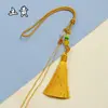 Peça de mão com pingente de franja puxador de anel cordão estilo com miçangas bolsa pingente de carro alça de mão franja estilo chinês franja presente