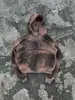 Sudadera con Cremallera de Alto Grado Hecha a Mano con Degradado Tie-Dye Desgastado para Comercio Exterior Europeo y Americano para Hombres y Mujeres, Mismo Estilo Marca de Moda