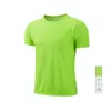 Camiseta de Seda de Hielo de Secado Rápido de Color Puro de Manga Corta para Hombre con Logo Impreso Camiseta Cultural Publicitaria para Hombre Camiseta de Cuello Redondo para Hombre Ropa de Trabajo