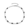 Pulsera bohemia transfronteriza europea y americana simple geométrica para hombre elegante todo-partido blanco y negro costura pulsera de cerámica suave