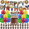Banner de Decoración para Fiesta Temática de Anime 'One Piece' Transfronterizo, Topper para Pastel, Juego de Globos