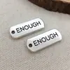 Colgante Inspirador de Letra Inglesa Rectangular Color Plata de Xizang, Exquisito Colgante de Aleación para Joyería DIY, Accesorios, Materiales, Venta al por Mayor