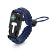 Pulseira de Paracord com Bússola e Tira de Ajuste Multifuncional Pulseira para Exterior Sobrevivência na Natureza Pulseira Ajustável Cinco-em-Um
