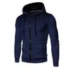 Sudadera con capucha y cremallera para hombre transfronteriza, diseño de retazos, cárdigan casual deportivo de manga larga, talla europea, adecuada para primavera y otoño