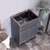 Gabinete de fregadero de acero inoxidable Gabinete de balcón Fregadero de lavandería integrado Lavavajillas Gabinete de piso de cocina Apartamento pequeño Gabinete de baño para el hogar