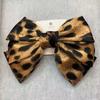 Leopard Print New Bow Hairpin Feminino High-end Headwear Elegante Meio-laço Cabelo Primavera Clipe Menina Top Clip