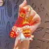 Chaveiro Pingente Cavalo Branco Deus da Riqueza Estilo Chinês Desenho Animado Criativo Pingente de Bolsa Fofo Chaveiro de Carro Presente Atacado