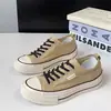 Tênis de Lona Respirável com Solado Grosso, Bico Redondo, Feminino 2026 Novo Estilo Coreano Esportivo Casual Slip-on Sapatos Plataforma Sapatos Baixos