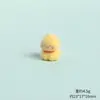Resina Flocada Fofo 3D Pintinho Amarelo Animal Acessórios DIY Peças Pequenas Pingente Decoração Ornamento