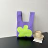 Bolsa Tricotada com Senso Avançado Nova Bolsa de Pulso de Desenho Animado Bolsa de Férias Bolsa de Mão Nicho Versátil Bolsa de Mão Bolsa de Presente