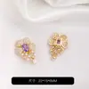 Cuentas Espaciadoras de Flor Completamente Diamantadas de Circonita Chapadas en Oro de 14K Accesorios para Pulsera de Cristal Hecha a Mano para DIY