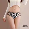 Tao Nai'Er Plus Size Sexy Leopardo Vazado Tanga Shorts, Lingerie Sedutora Apaixonada e Quente