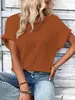 2024 Amazon Europea y Americana Primavera y Verano Nueva Estación Independiente Camiseta de Manga Corta con Empalme de Encaje Lista para Enviar Ropa Femenina Transfronteriza