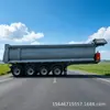 Exportación transfronteriza de remolques de caja, semirremolques volquete traseros de 4 ejes de rueda simple, remolques volquete traseros de tipo lona