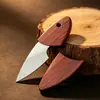 Mini Navaja de Bolsillo Portátil Cuchillo de Pescado de Madera Cuchillo con Grano de Madera Cuchillo Corto Portátil para Exterior Cuchillo de Cocina para Fruta