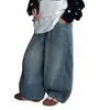 Pantalones Vaqueros Sueltos Estilo Coreano Fuguo Girls 2026 Invierno Nuevo con Forro Polar y Engrosados Pantalones Casuales para Niños Pantalones Versátiles de Pierna de Tijera