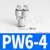 Conector Neumático Pw Enchufe Rápido Manguera de Aire Rápida Tipo Y de Plástico Reductor de Tres Vías Componente de Enchufe Rápido para Manguera Compresor de Aire Giro Rápido