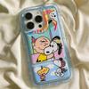 Desenho Animado de Ilustração Coreana Fofa Adequado para Capa de Celular iPhone 15 Apple 17 Pro Max Novo Modelo 14 Pro Silicone