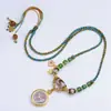 Cuerda para Colgante de Xizang Zakilam Pequeño Thangka Cuerda de Collar Tejida a Mano Estilo Nacional Nuevo Chino Nicho Cadena de Lana