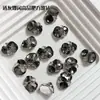 Accesorios de Arte para Uñas de Pedrería Blanca Grande de Alta Calidad con Pedrería Apilada Tridimensional Super Brillante y Bolas de Pedrería para Decoración de Uñas