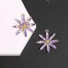 Flor de cristal de color transfronteriza DIY accesorios de aleación llavero pendientes collar colgante de flor accesorios de joyería