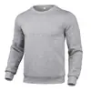 Sudadera nueva para hombre de primavera y otoño transfronteriza, color liso, forrada de polar, cuello redondo, corte holgado, casual, deportiva, resistente, de manga larga