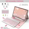 Funda protectora para tableta iPad Air11 M432 con teclado Bluetooth desmontable, funda de cuero magnética Air45 de 10.9 pulgadas