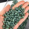 Feijão de jade verde material A bens grande buraco longo talão pequeno 6x 9mm talão solto Jade artesanal colar pulseira Acessórios Atacado