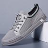 Zapatos de hombre de verano, nuevos zapatos de malla tejida voladora, transpirables, ligeros, finos, sin cordones, modernos, deportivos e informales.